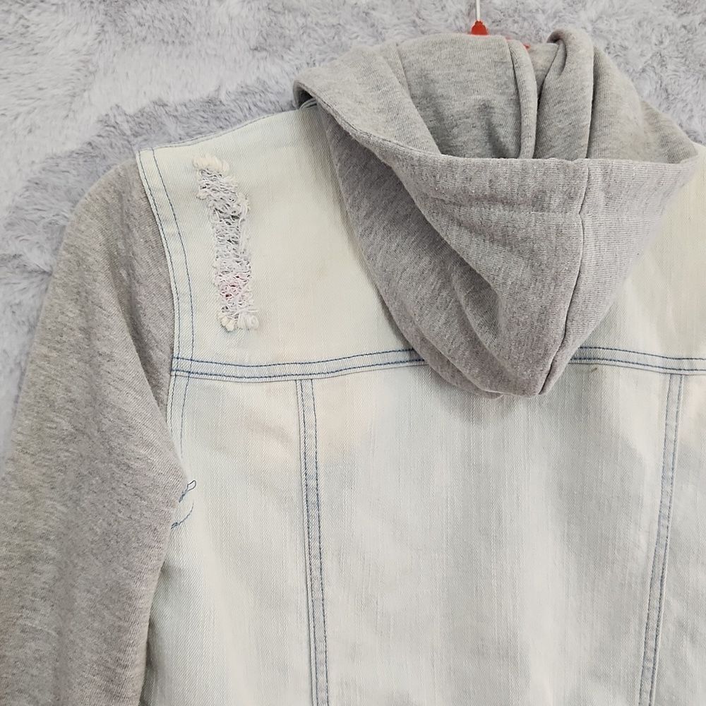 Weissman Hooded Denim Jacket Costume Layered Gray Hoodie Youth SA - Picture 7 of 12